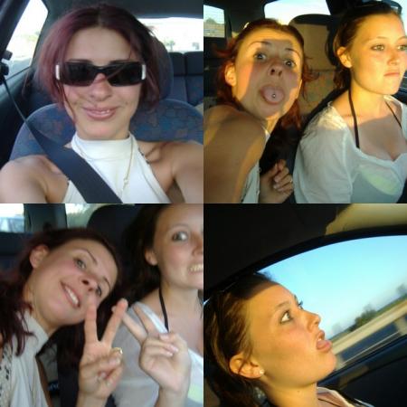 Dans la voiture sur l'autoroute!